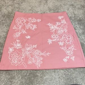 LOFT Pink Floral Skirt